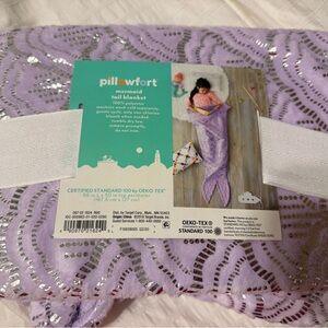 Pillowfort Lavender Mermaid Tail Blanket